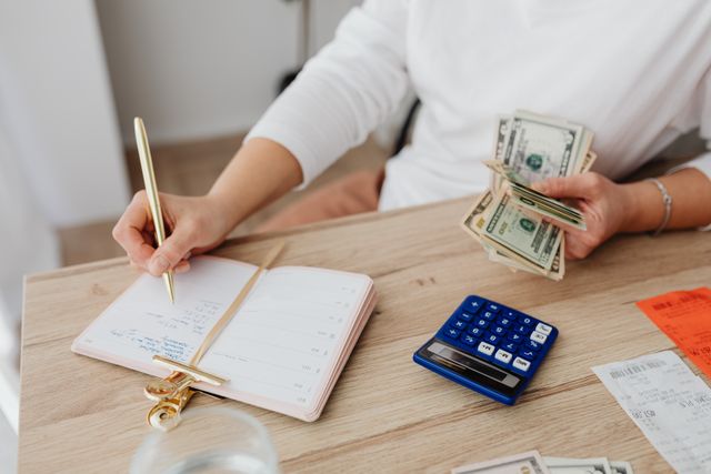 a person managing finances